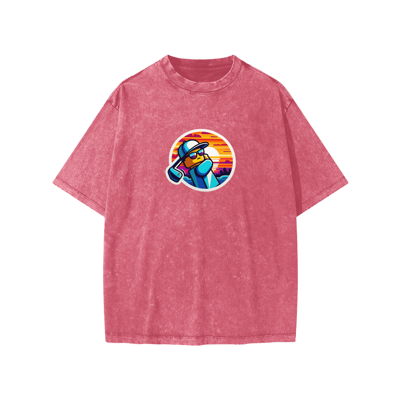 Sunset Golf Kids' T-Shirt - - Cherry Color