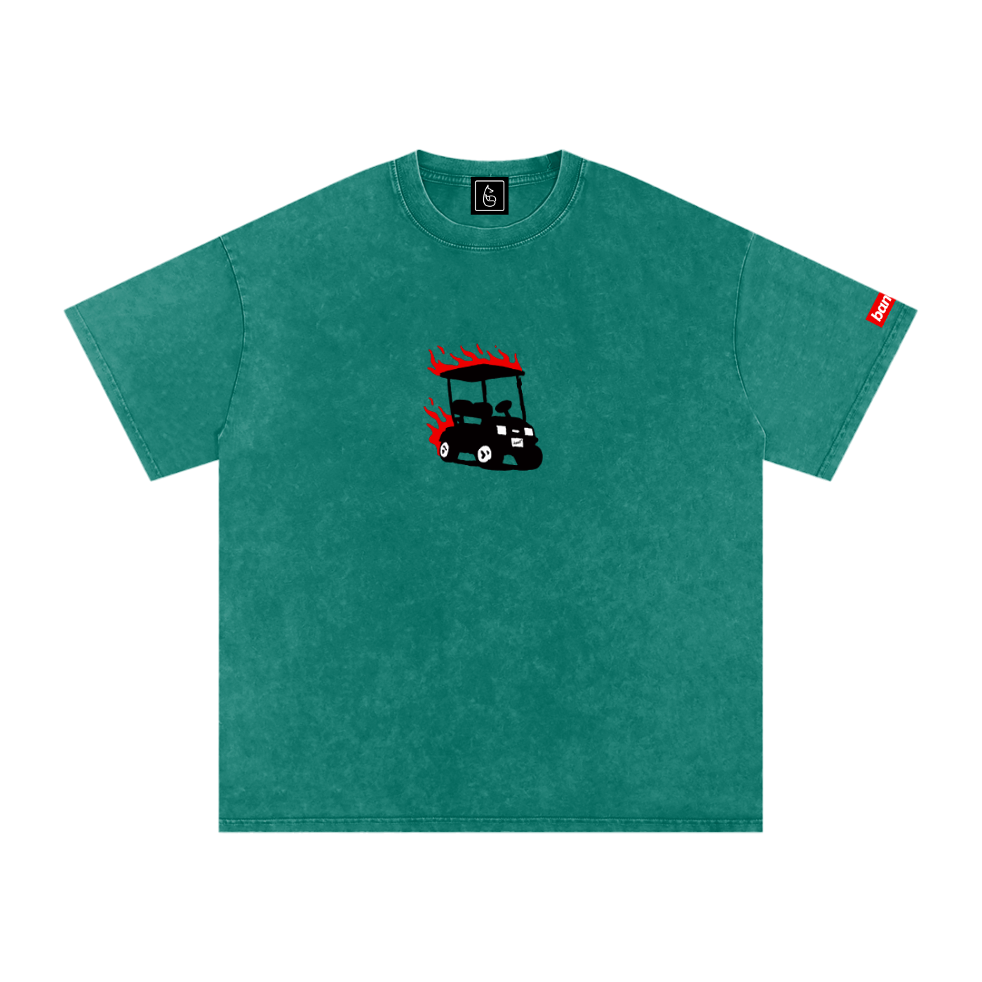 GET IN THE CART Snow Washed Tee - T-shirt - Dark Green
