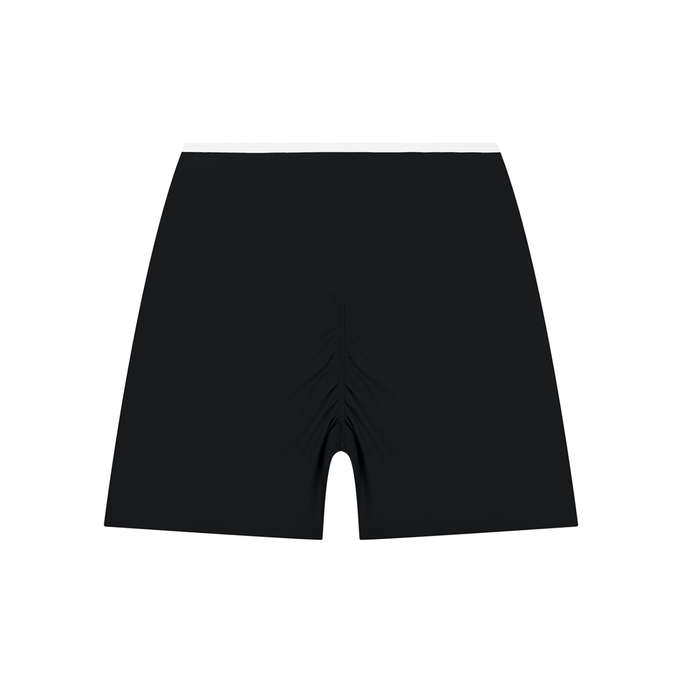 Striped High Rise Training Shorts - -