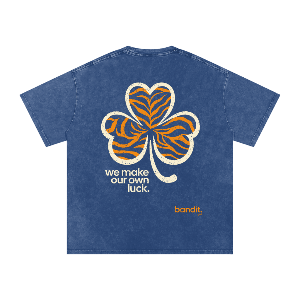 Acid Washed Relaxed Lucky Golf Tee - T-Shirt -