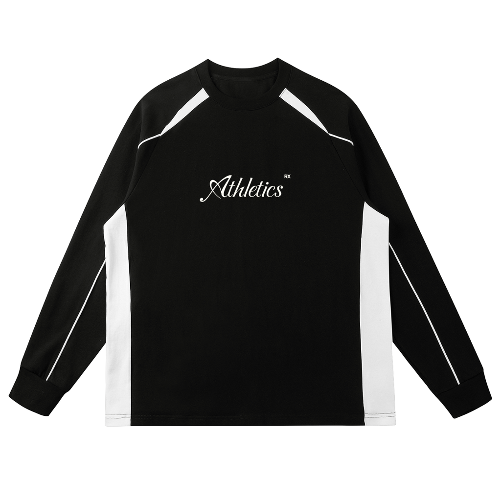 Prescribed Athletics Contrast Panel Sweatshirt - Sweatshirt - Black with White