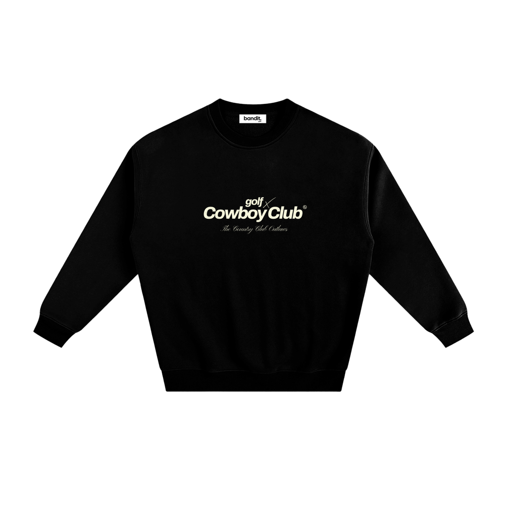 Country Club Outlaws Fleeced Sweatshirt - Sweatshirt - Black