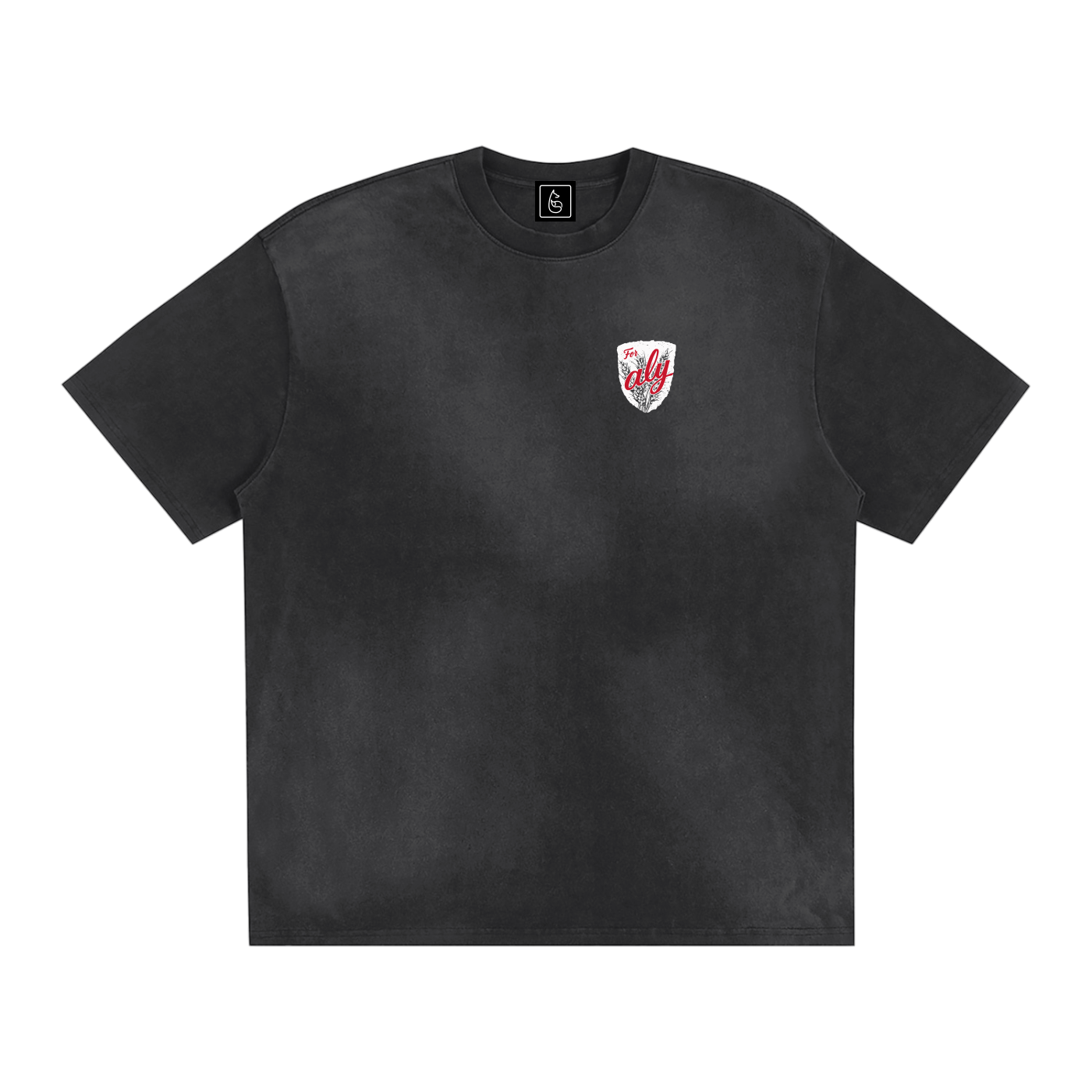 For Aly Sunfaded Tee - T-Shirt - Black