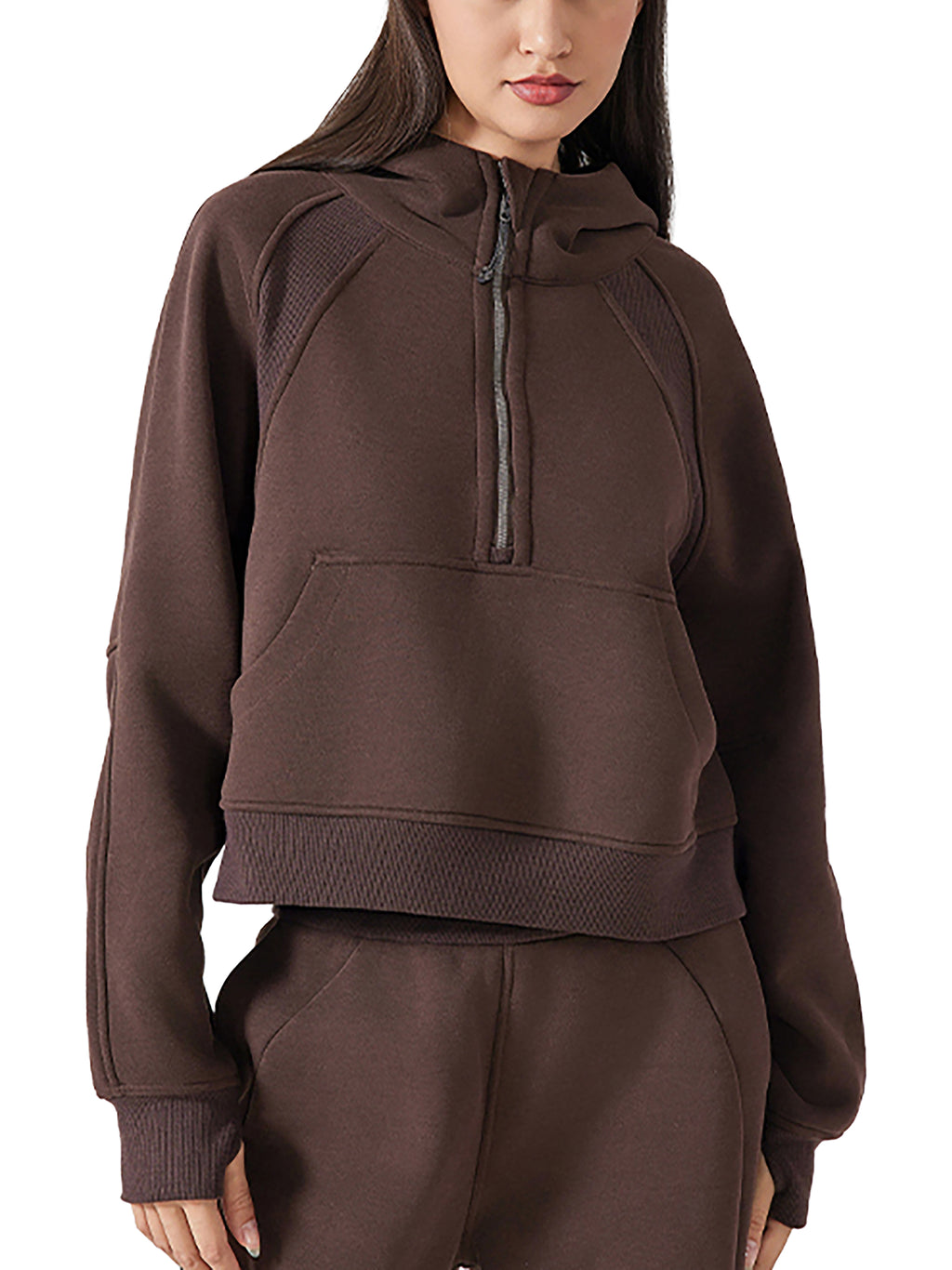 Women's Cropped Half-Zip Bandit Golf Hoodie - Hoodie -