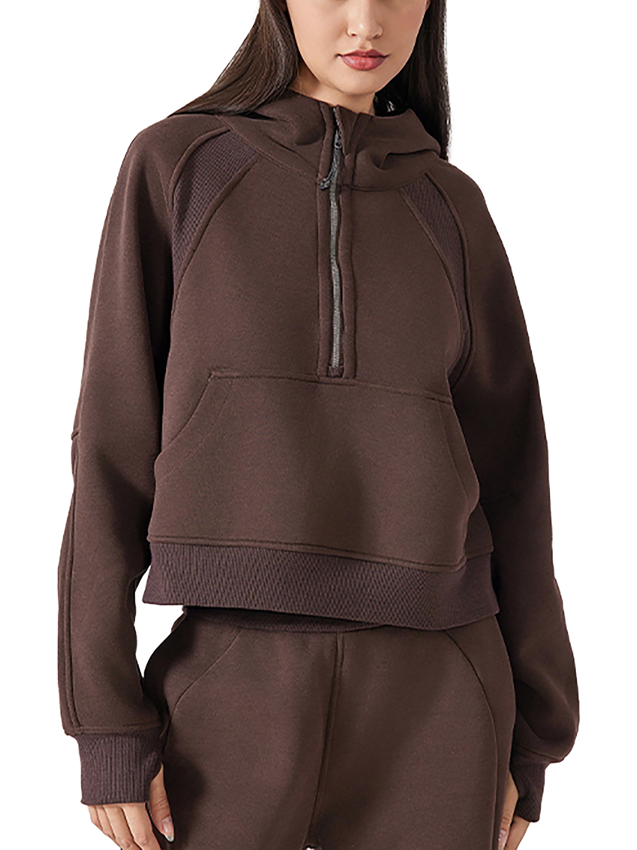 Women's Cropped Half-Zip Bandit Golf Hoodie