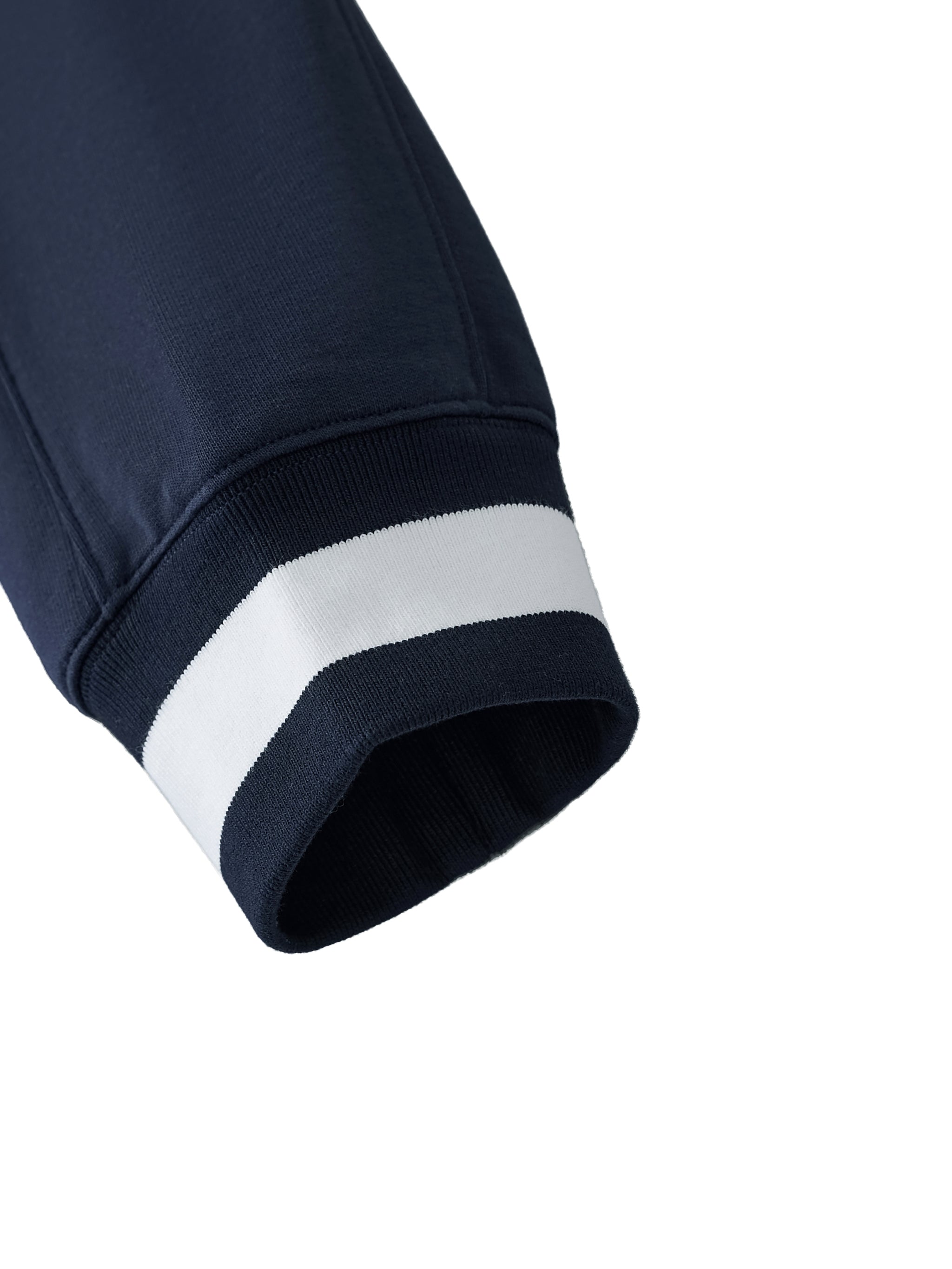 Below Par Contrast Collar Boxy Cropped Sweatshirt