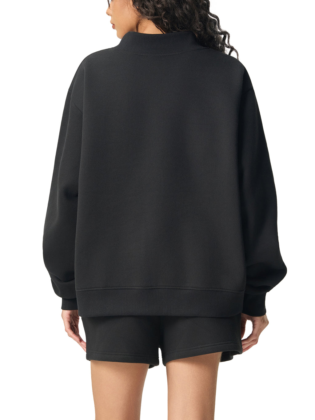 Women’s Fleece Mock-Neck Bandit Sweatshirt - Sweatshirt -